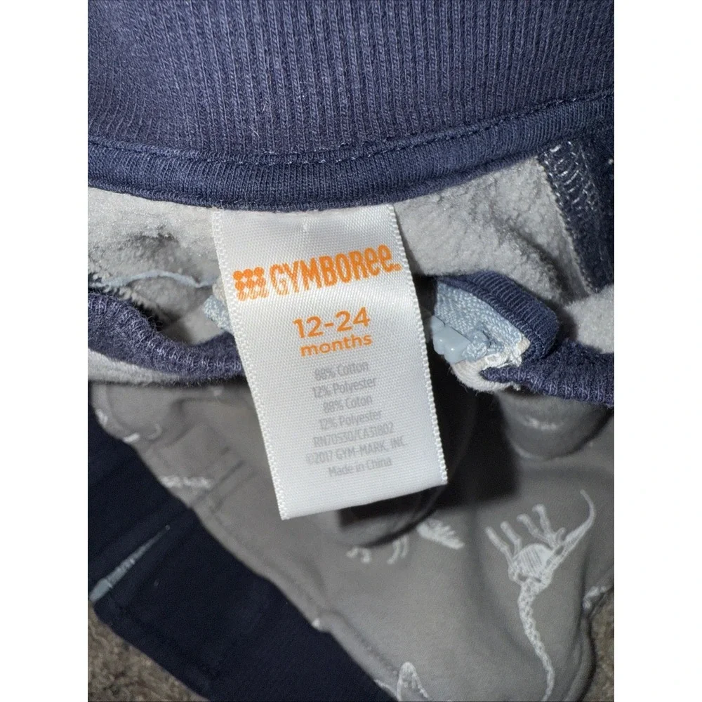 2-2017 Gymboree Baby Sweatshirts Firetruck & Dinosaur Size‎ 12-24 Months